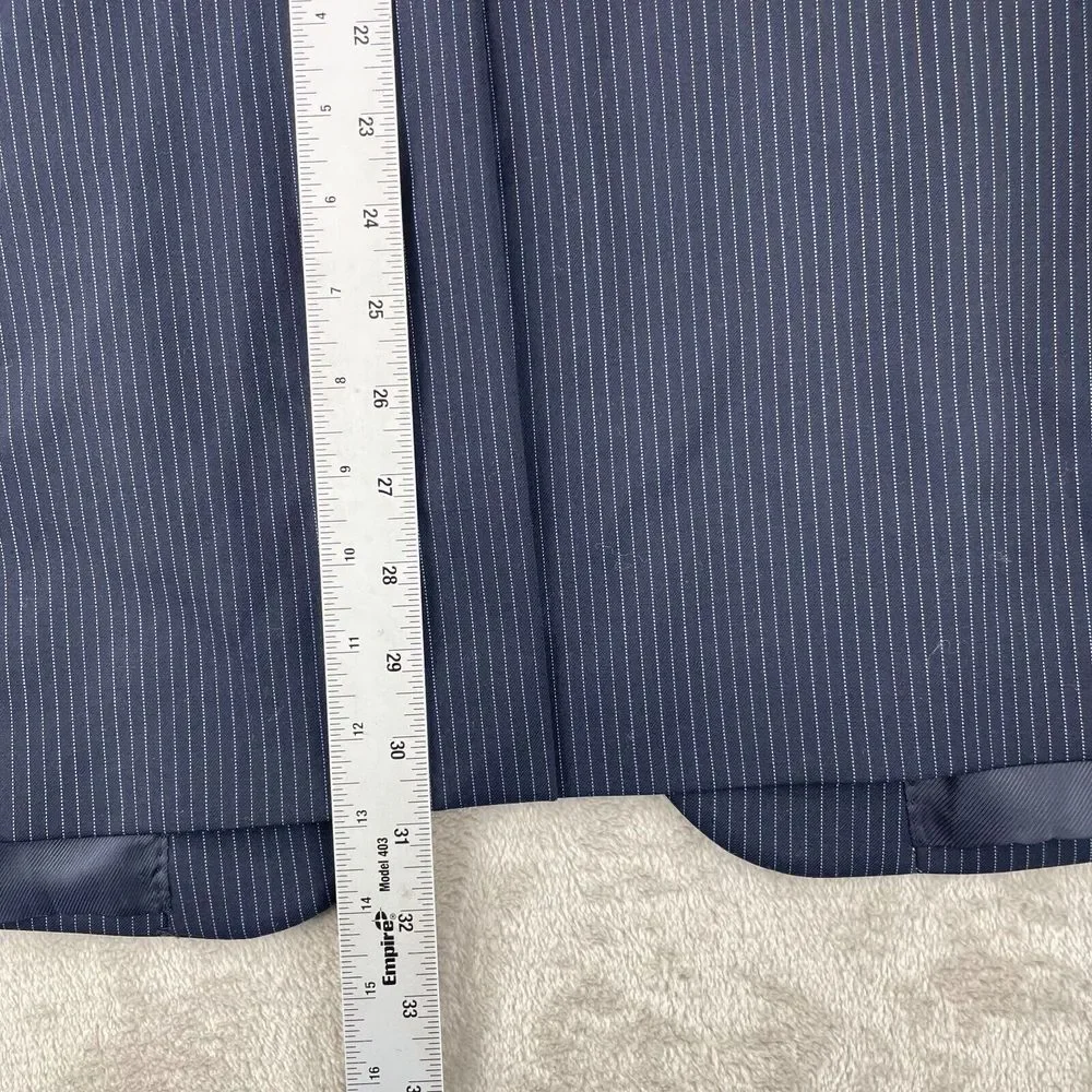 Brooks Brothers 1818 Fitzgerald Blazer Jacket Men 44R Blue Striped 100% Wool‎